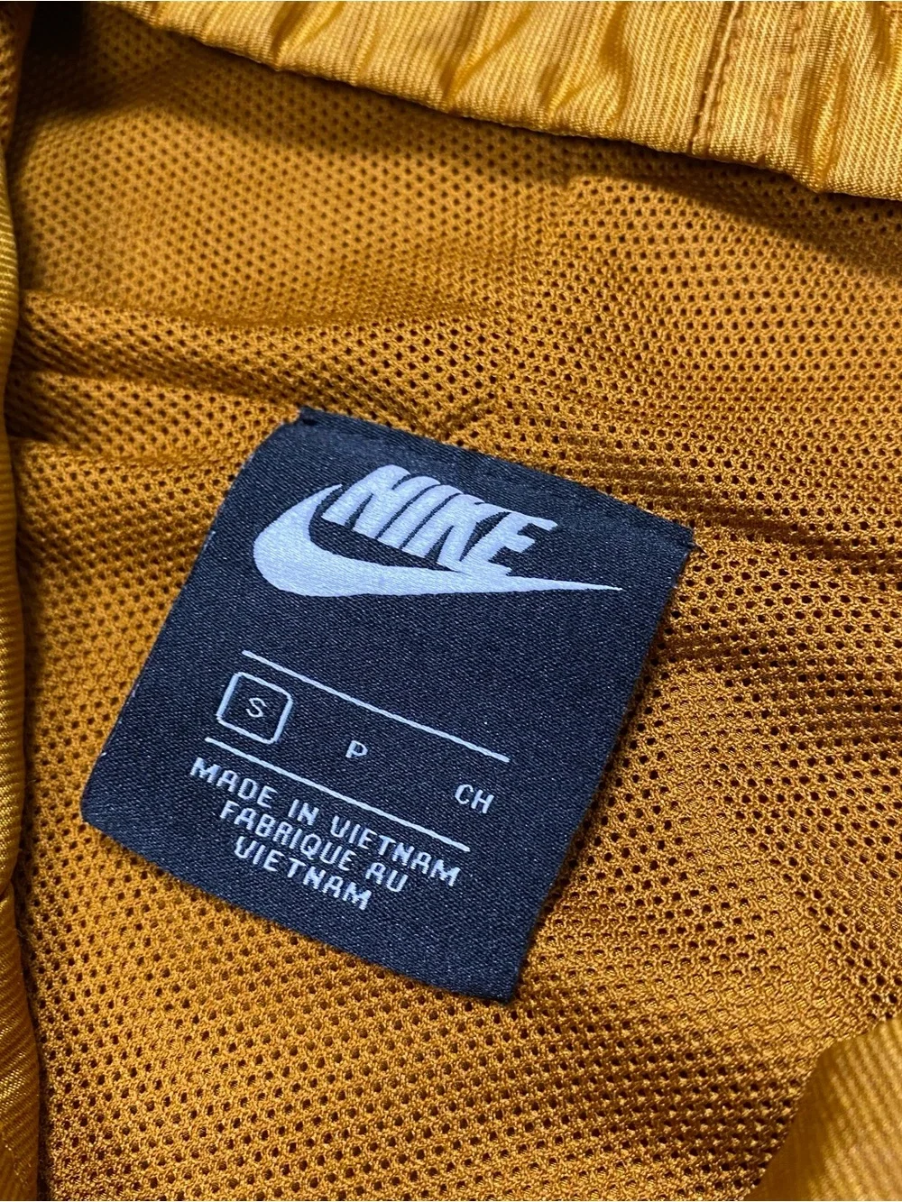 Nike Sportswear Womens Small Bronze Gold Hooded Windbreaker Jacket Cropped